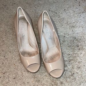 Aldo Nude Peep toe Pumps